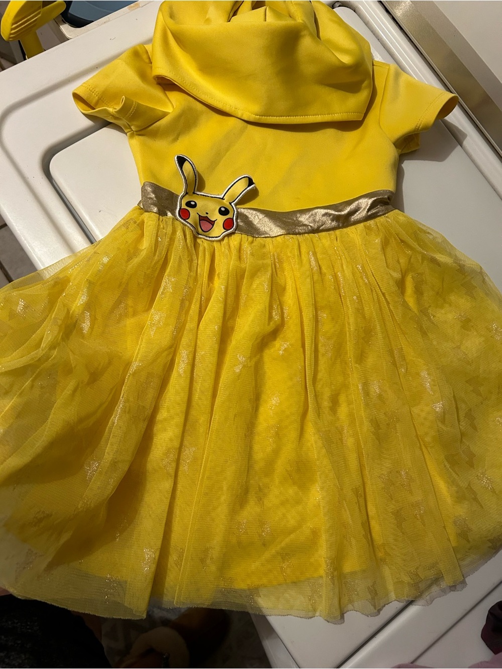 Yellow Pikachu Girls' Costume Dress